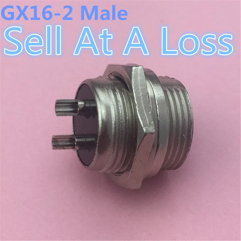 1pcs/lot L102 GX16 2 Pin Male Circular Socket Diameter 16mm Wire Panel Aviation Connector  Sell At A Loss USA Belarus Ukraine