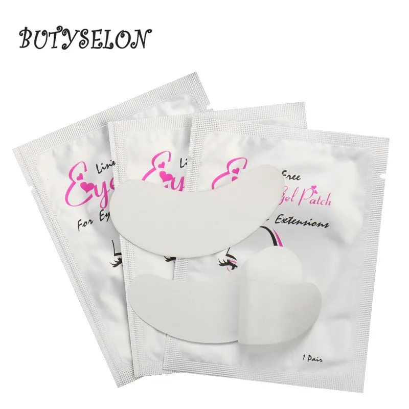 50 زوجًا من رقع تمديد الرموش تحت وسادات العين ملصقات ورقية من الجل لاش رفع هيدروجيل أدوات مكياج التجميل