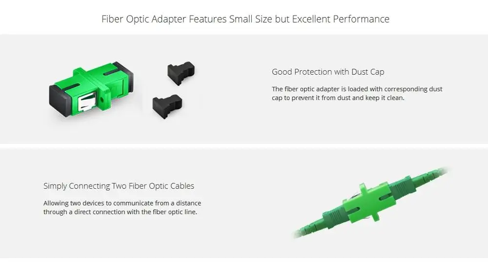 50/100/200/500PCS SC APC Simplex single-mode Fiber optic Adapter SC Optical fiber coupler SC APC Fiber flange SC connector