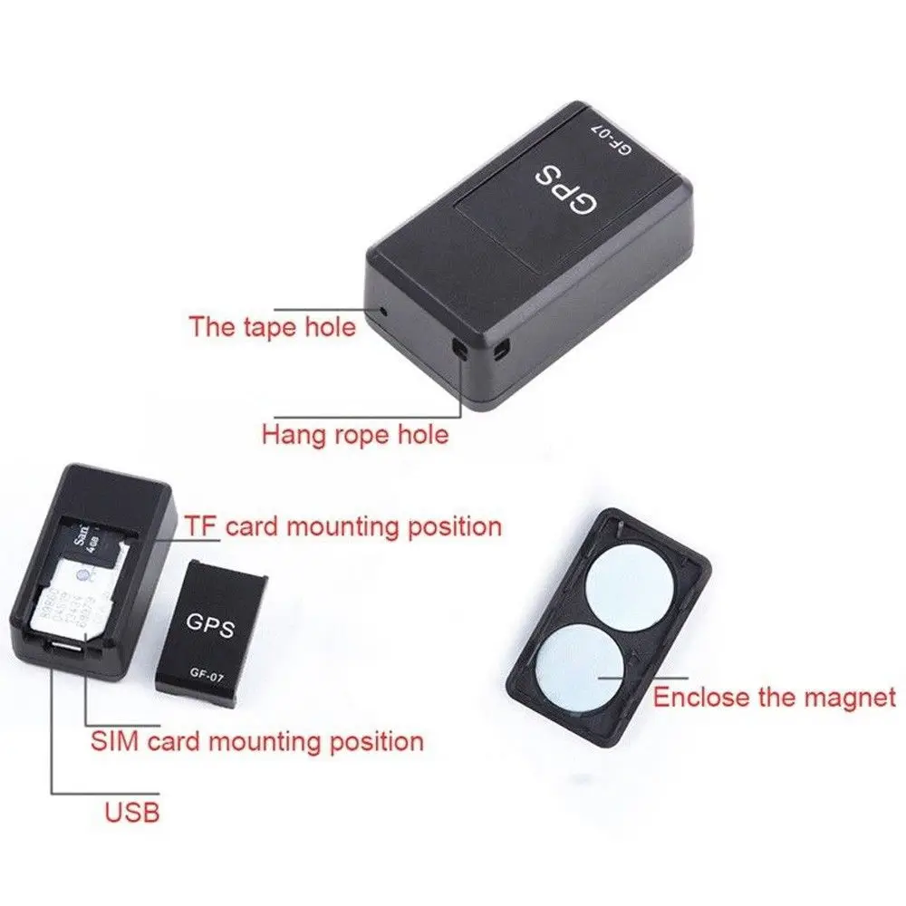 Magnetic Mini GPS Vehicle Tracker GF07 Car Locator SOS Tracking Device Kid Pet Dog Personal Anti-Lost Location Tracer Waterproof