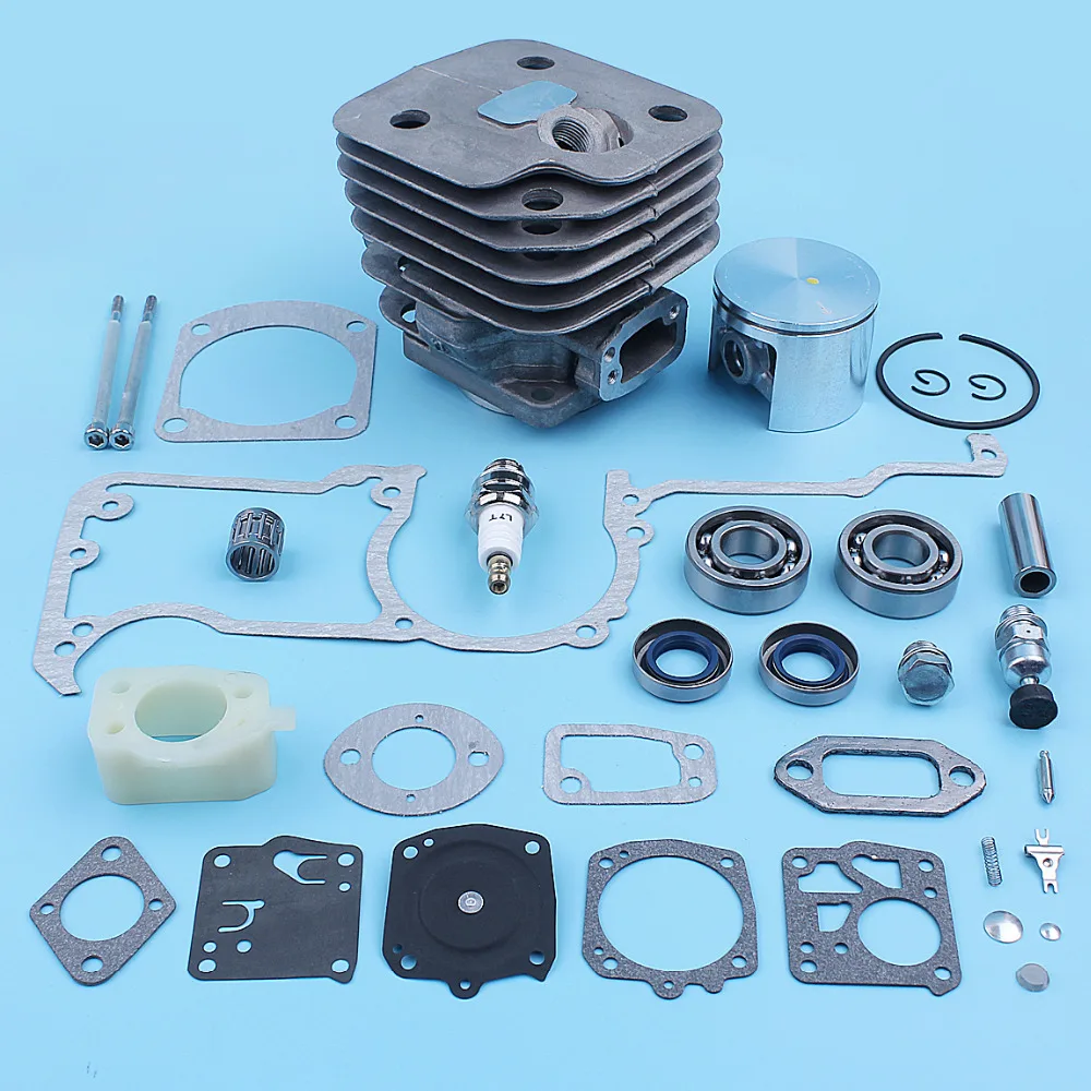 Imagem -05 - Rolamento Junta Carb Kit Pistão do Cilindro para Husqvarna 268 xp 272 Motosserra Grande Bore Cromo Chapeado Peça de Reposição 52 mm 272xp 61