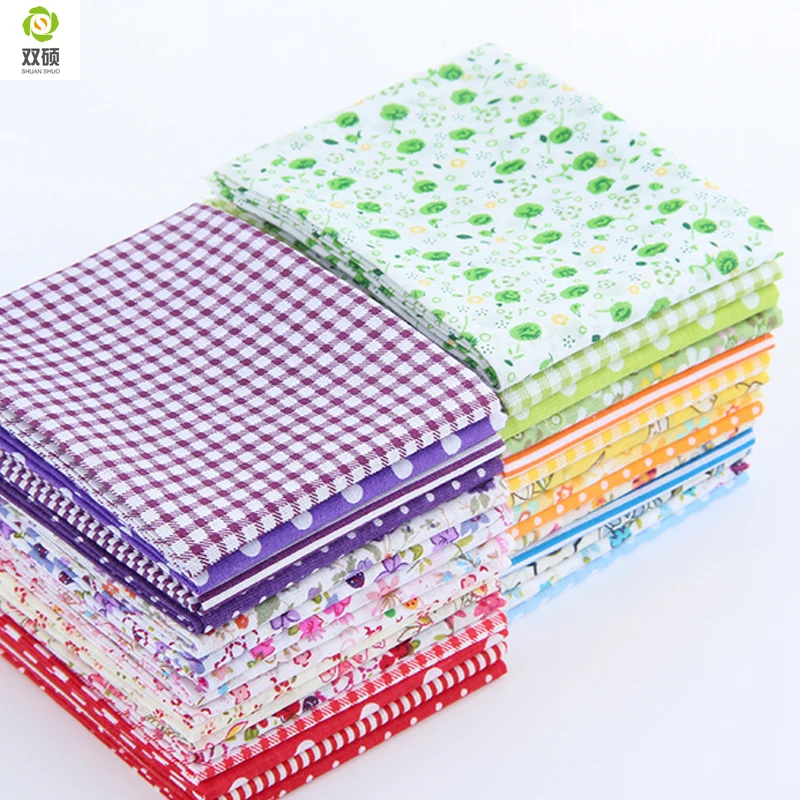 10*10 CM Random Color Thin Charm Packs Patchwork Cotton Fabric No Repeat Design Tissue Sewing Fabric 30 pcs/lot