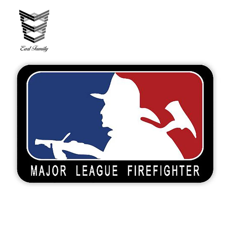 EARLFAMILY 13cm X 7.8cm Major League Firefighter Decal Waterproof Car Styling Auto Motor Decor Bumper Window Funny Car Stickers