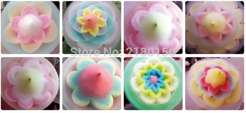 Commercial Fancy DIY Cotton Candy Maker Gas Cotton Sugar Floss Machine Snack Equipment Flower RQMHT