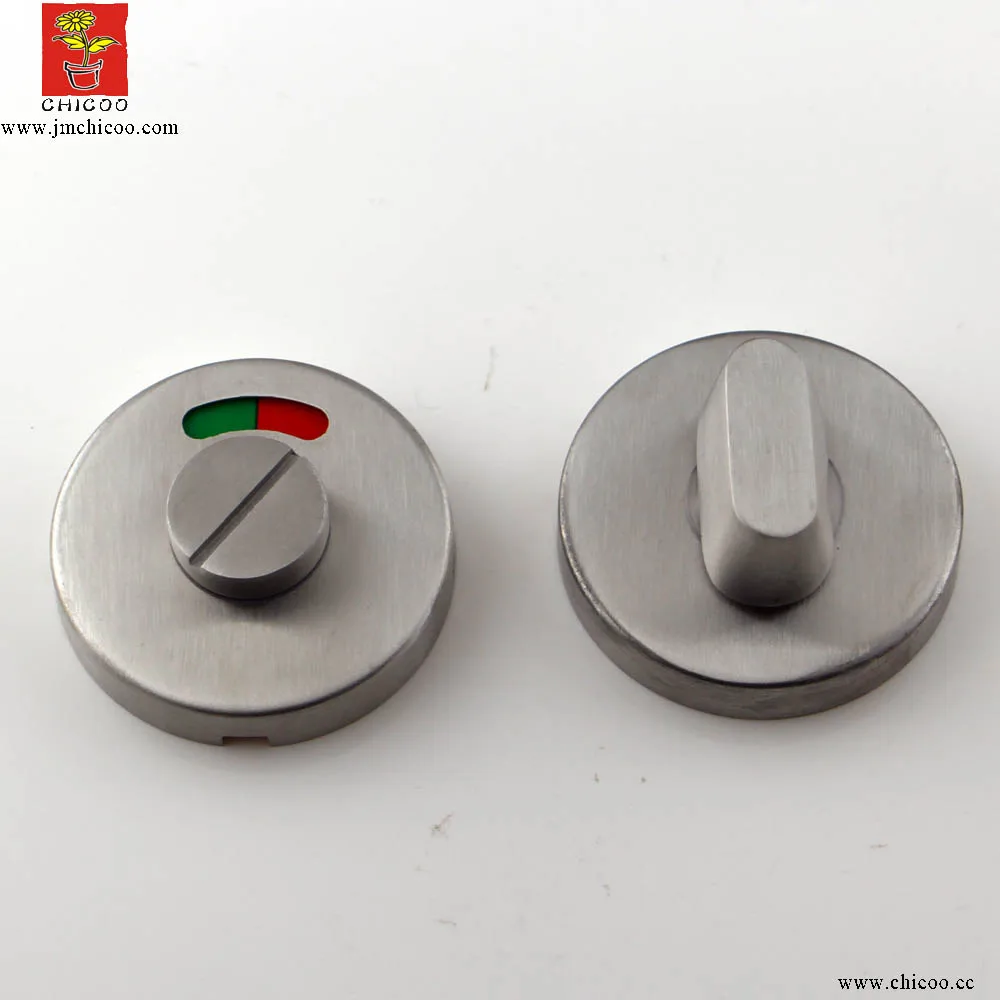 New Style 304 Stainless Steel  Casting Toilet Handles With Rose,W.C Thumbturn Knob,Indicating Handle for Restroom