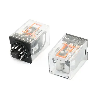 2 Pieces MK3P-1 DC 24V Coil General Purpose Power Relay 3PDT 11-Pin