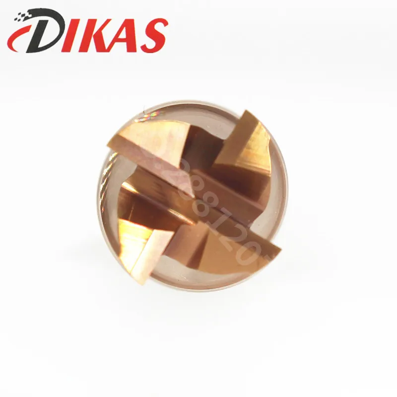 Dikas55HRC-مطحنة نهاية مربعة مسطحة ، 4 فلوت ، طلاء نانو 1.5 مللي متر ، لآلة الطحن عالية السرعة ، مادة كربيد d1.5 * D4 * 50L * 4F
