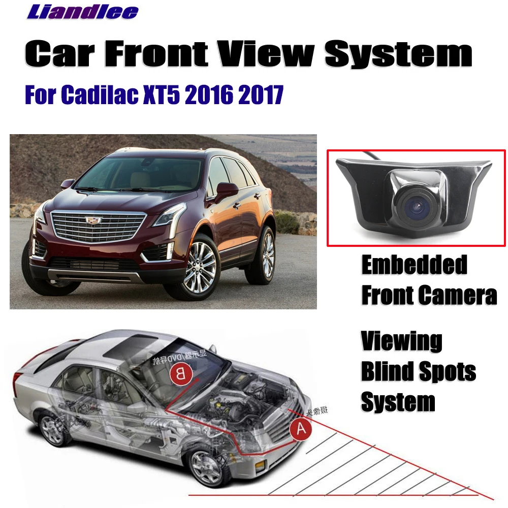 

Car Front View Camera For Cadilac XT5 2016 2017 Not Reverse Rear Parking CAM Full HD CCD Cigarette Lighter Switch Accessories