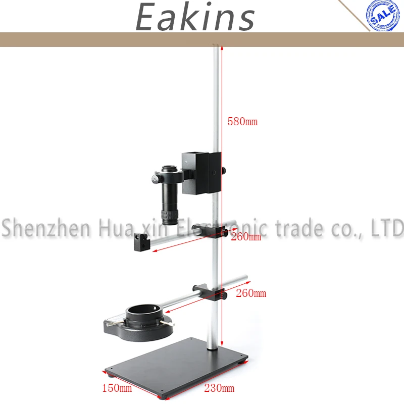 

Металлический удлиненный регулируемый держатель для микроскопа, подставка для стрелы + 1X-100X объектив с креплением C + 144 светодиодный светильник для камеры видеомикроскопа