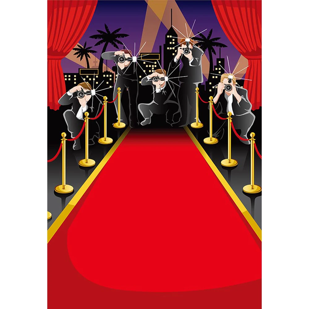 

Red Carpet Show Photography Backdrop Vinyl Celebrity Party Themed Photo Booth Background Fondos De Estudio Fotografia