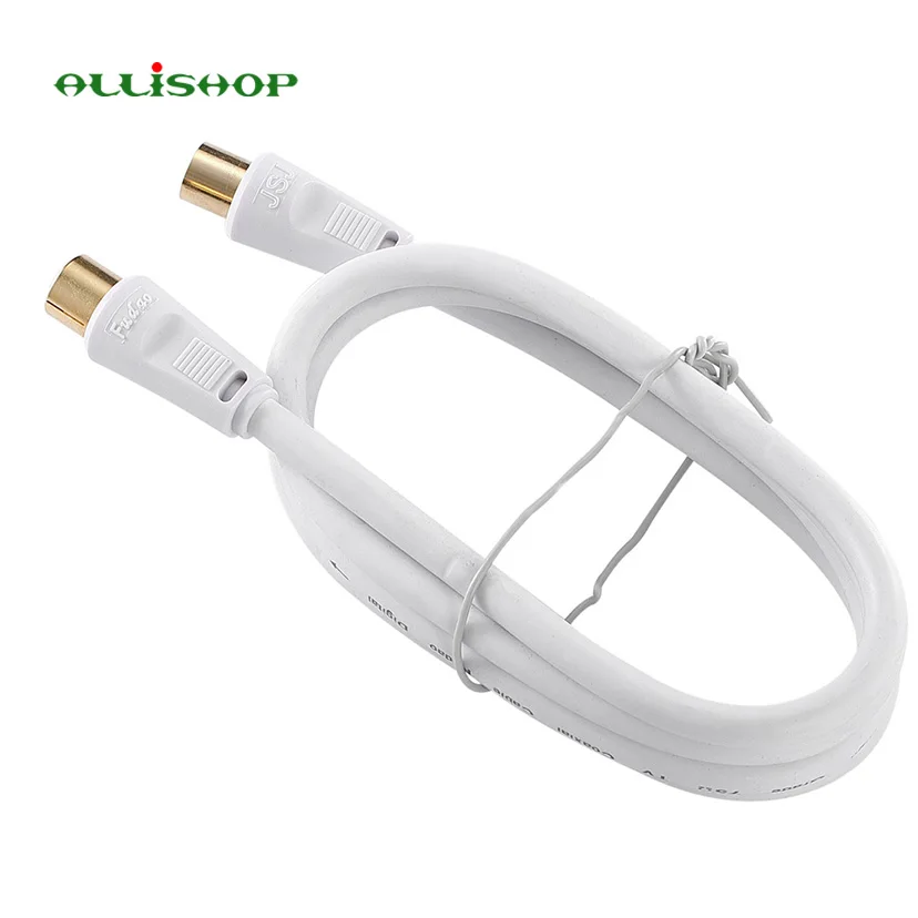 

9.5mm TV Male To Female RF Coaxial Cable Adapter TV Plug To Female Flylead Aerial Connector RG6 Satellite Antenna Extension Cord