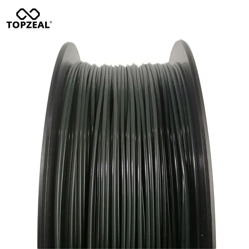 TOPZEAL Newly PLA Tri Temp Change Color Lava 3D Printer Filament, Black to Red to Yellow, 1KG 1.75mm with Tolerance +/-0.05mm