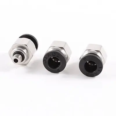 

3 Pcs 5mm Male Thread 6mm Push In Joint Pneumatic Connector Quick Fitting