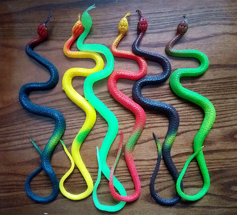 6 Stks/partij 35Cm Simulatie Snake Rubber Nep Grappige April Fool Joke Funny Gags Truc Speelgoed Halloween Prank Prop Voor decor