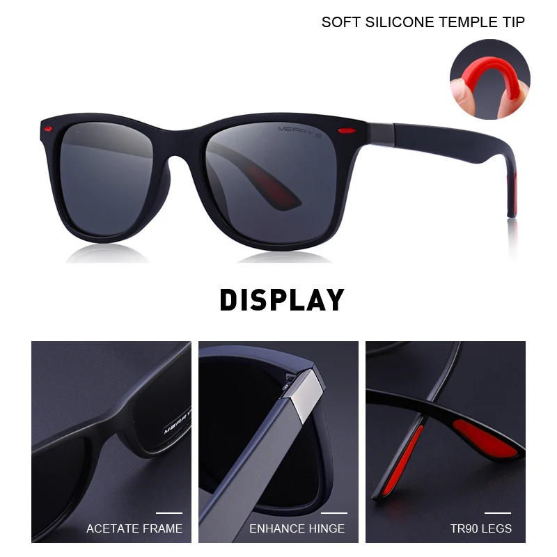 MERRYS DESIGN Men Women Classic Retro Rivet Polarized  display picture 3