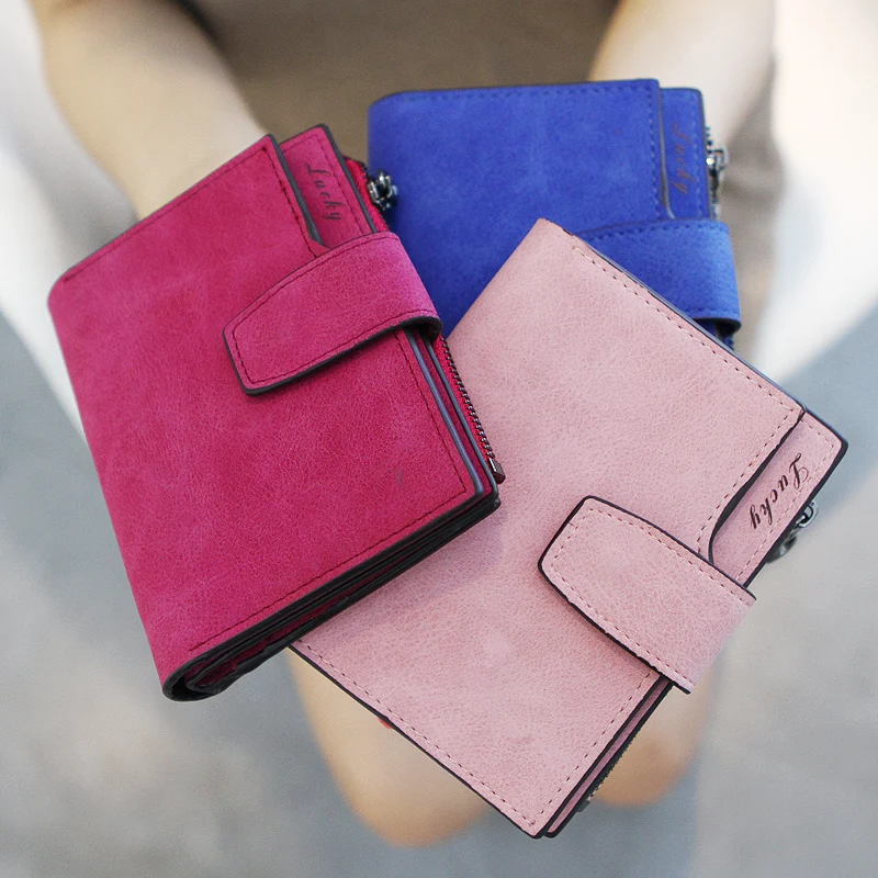 

Short Lady Purses Women Wallets Matter PU Leather Clutch Coin Purse Brand Woman Wallet Fold Cards ID Holder Moneybags Burse Bags