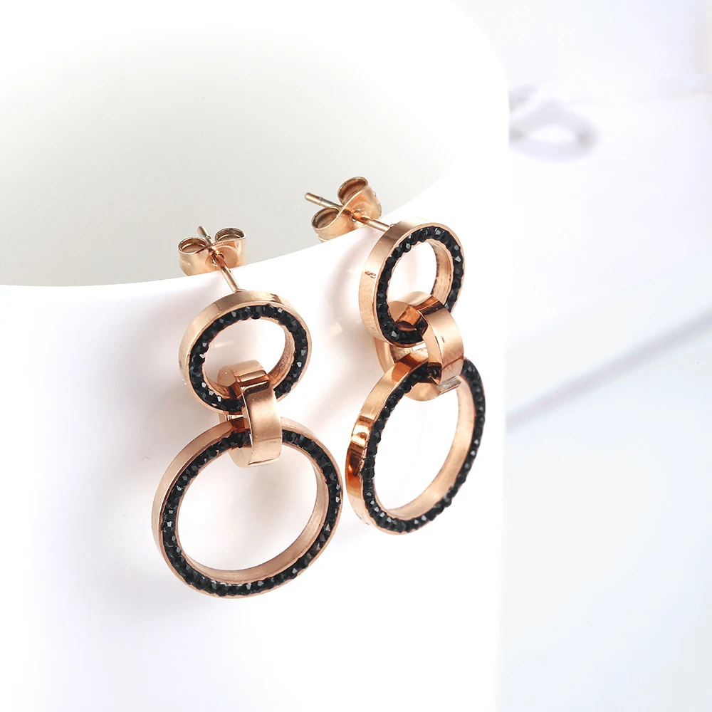 Shape Drop Earrings For Women Stainless Steel Jewelry Accessories