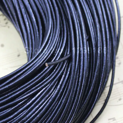 20meters/lot 2mm genuine round cow leather cord jewelry cord for necklace bracelet DIY jewelry accessories K01761