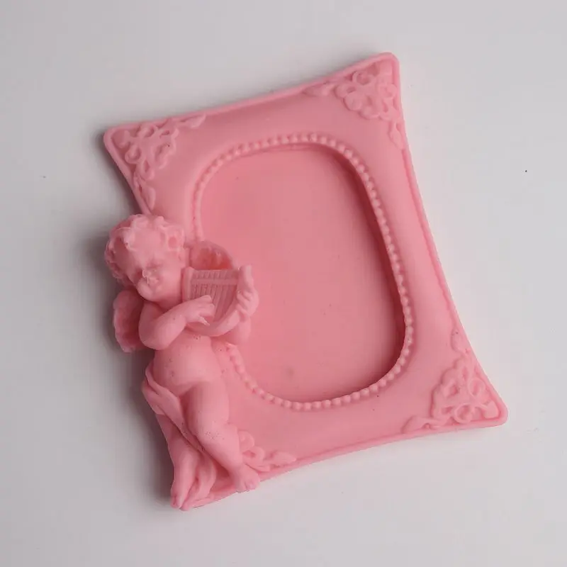 

Angel frame shape silicone mould fondant cake chocolate decoration mold sugar polymer clay resin handmade craft tool