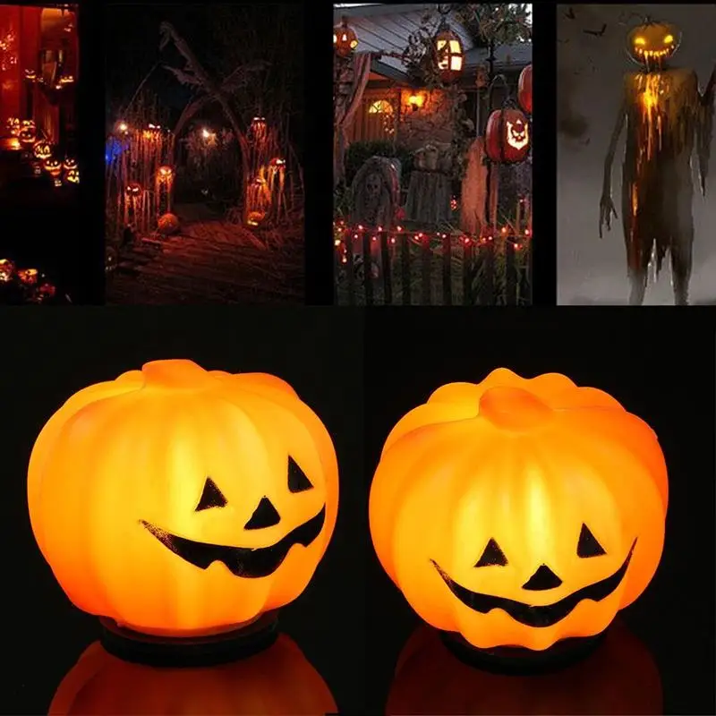 

Halloween luminous Pumpkin Orange LED Light Festival Home Prop Decoration Prayer Props Fashion Cute Party Supplies Gift