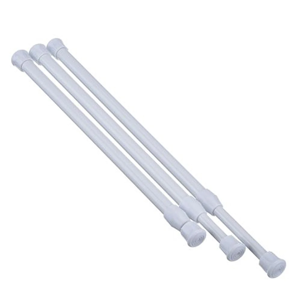 Curtain Rail Pole Rod Telescopic Tension High Carbon Steel Extendable For Bathroom J2Y