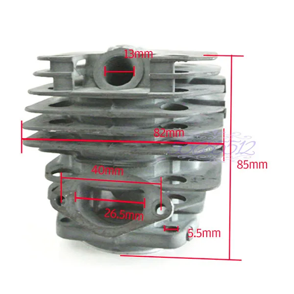 Kit pistone motore motore 45mm alesaggio per motosega cinese 5200 52cc Kiam Silverline