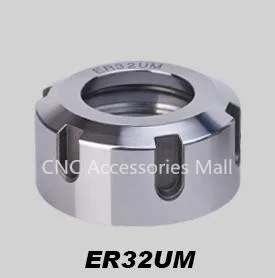 2pcs ER32 high precision full bright clamp nut ER32UM Spindle Nut for ER COLLET, CNC collet chuck Nuts