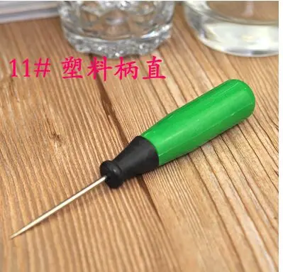 2pcs/lot Awl Shoes&bags hole hook DIY Handmade Leather tool Plastic handle cone needle repair needles