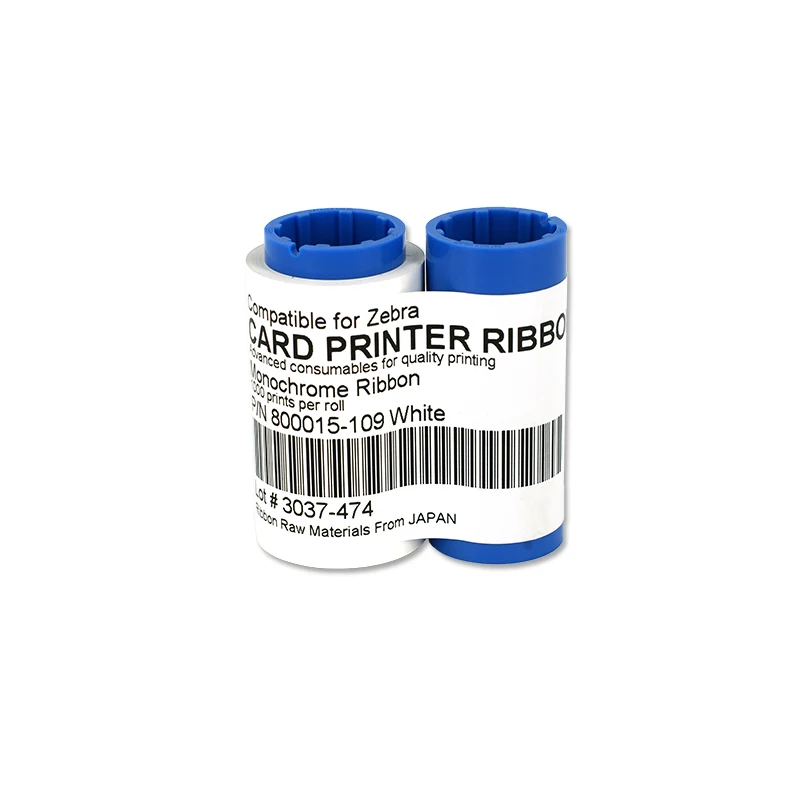 New Ribbon 800015-109 White Signature Panel Ribbon 1000 prints for Zebra PVC card printer P310 P330i P430i in Printer Ribbons