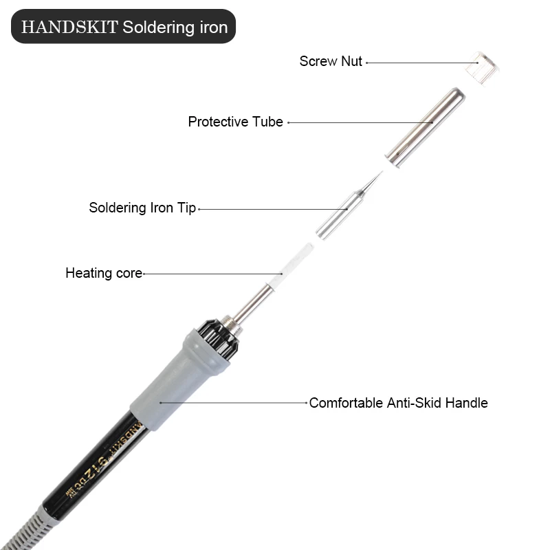 35W Car Soldering Iron Kit With DC Power Clips Cigarette Lighter Cable M900 Tip Bakelite Bracket For Electronic Repair