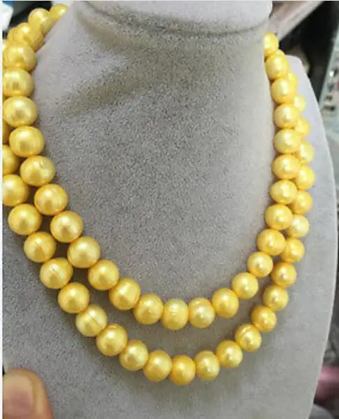 Charming 2row 10-11 mm baroque pearl necklace 18