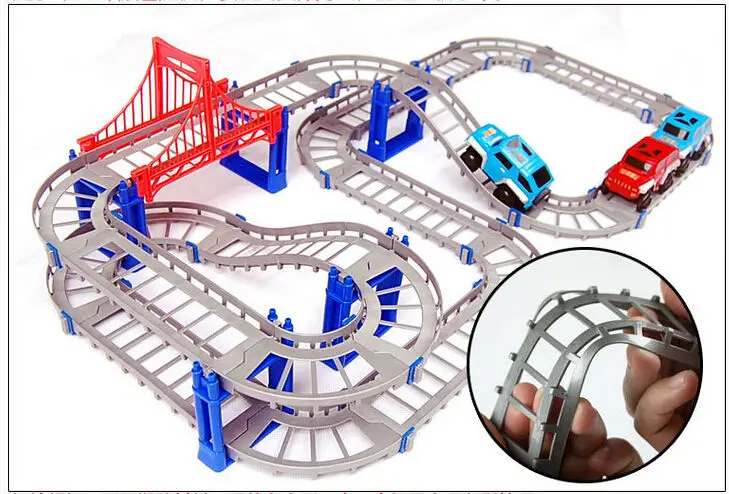 New Hot Sell 3D kids toys festive gifts Two-layer Spiral Track Roller Coaster Toy Electric Rail Car for Child Gift