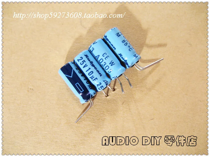 

2020 hot sale 30PCS/50PCS Rubycon Old Sky Blue TWSS (CEW) Series 10uF/25V Electrolytic Capacitors free shipping