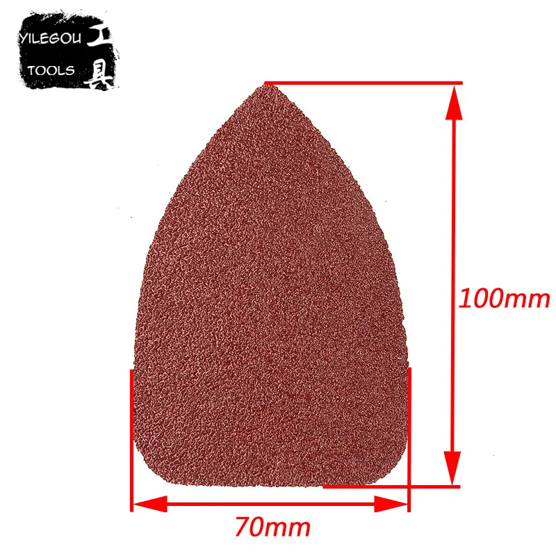 20 Pieces Abrasive Paper 70*100mm Triangle Sanding Paper 70mm x 100mm Flocking Sand Paper For Woodworking, Grit 60 320 600 1000