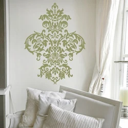 Damask Vinyl Wall Sticker Baroque Style Decals Home Decorative Graphic Mural Decal Door Car Window Laptop Vinyl Stickers Decor