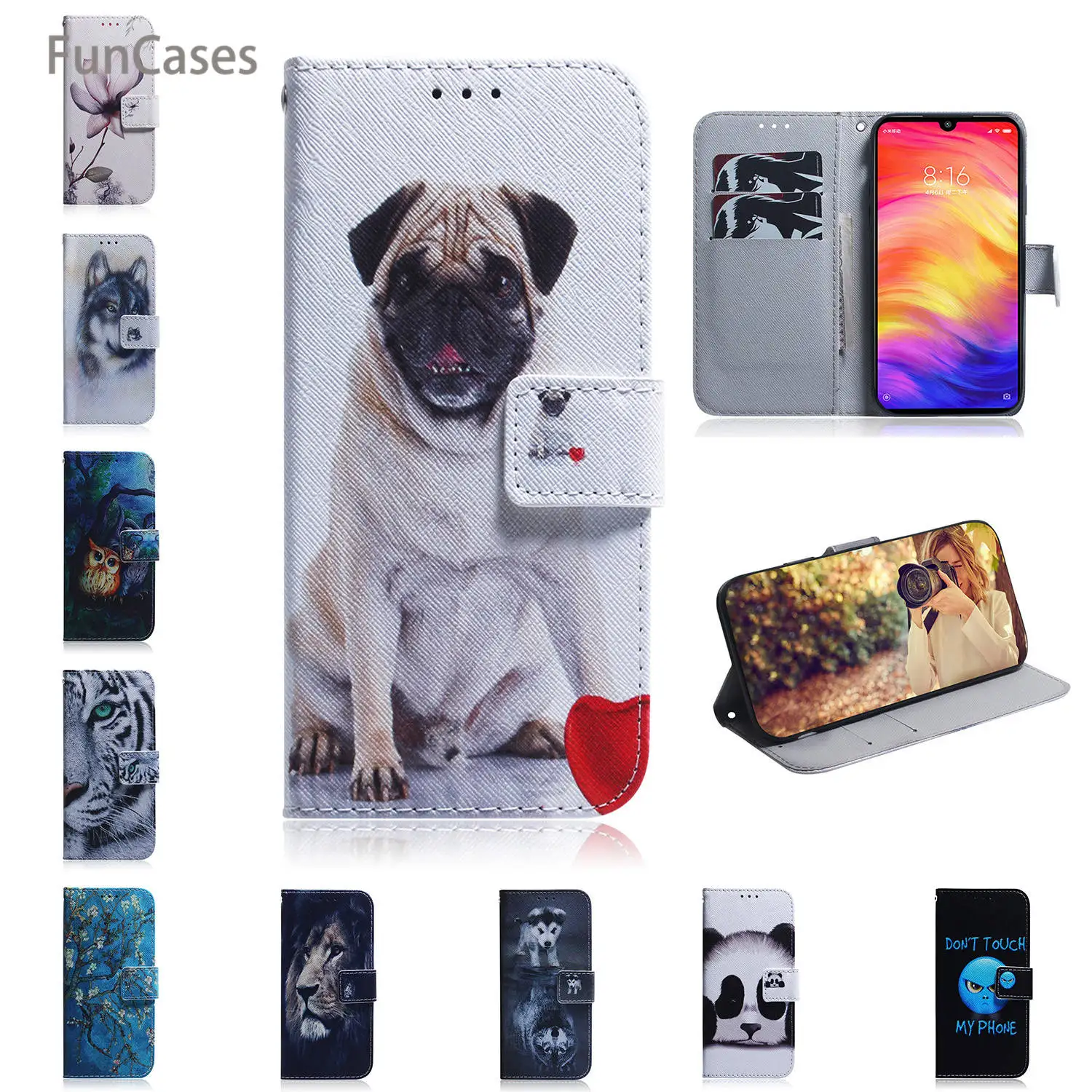 Painted Mem Cases For telefon Moto G7 Play Squishy Bumper Case PU Leather Wallet Case sFor Cover Moto hoesje G7 Play Cell