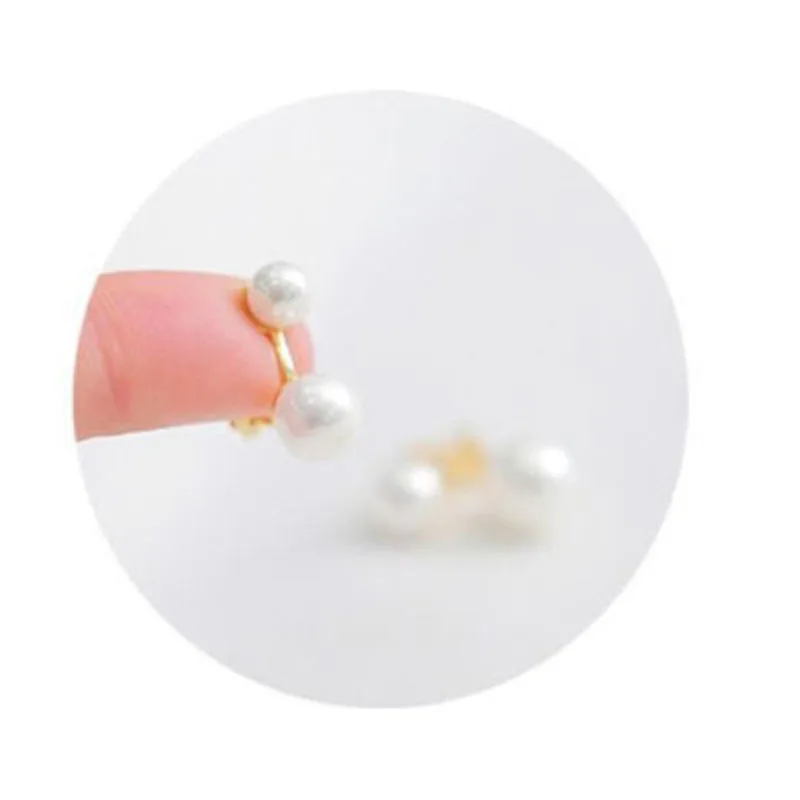 Grace Jun 3 Colors Choose Double Simulated Pearl Earrings for Women Girl\'s\' Party Wedding Charm Earrings Jewelry Accessories