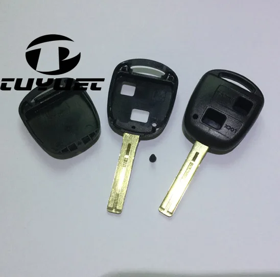 10PCS FOB Car Key Case 2 Buttons For Toyota Remote key Shell Blanks With TOY48  Short Blade 38MM