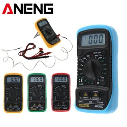 Digital Multimeter Voltmeter Ammeter AC DC OHM Volt Tester LCD Test Current Temperature Probes HFE Inductance Transistor Test