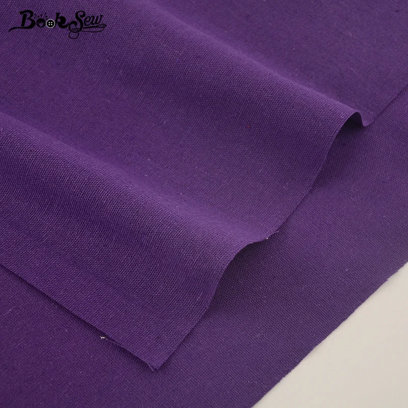 Booksew Purple Color Sewing Material Home Textile Cotton Linen Fabric Tablecloth Pillow Bag Curtain Cushion Zakka Tissu CM