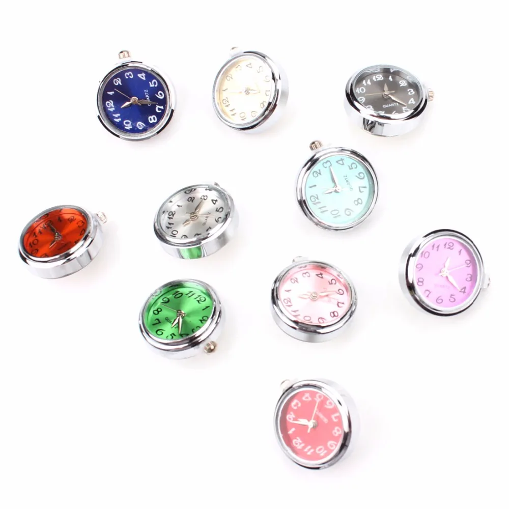 1pcs/lot 10 Colorful Watch Snaps Button With Stainless Steel  Bottom For Snaps Bracelets Fit Ginger Snaps Jewelry