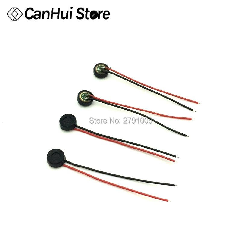 5 pcs Electret Condenser MIC Capacitive Electret Microphone 4mm x 1.5mm for PC Phone MP3 MP4 with 2 Leads wire wire length:5.5CM