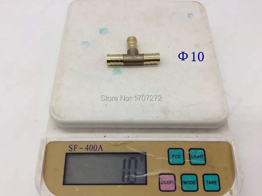 Conector de tubería de cobre de 3 vías, conector rápido tipo T, Junta pagoda de 6mm, 8mm, 10mm y 12mm, envío gratis (3 unids/lote)