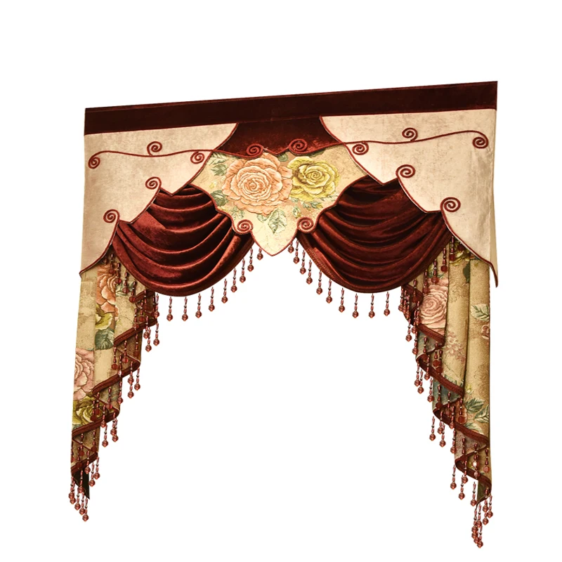 23 styles European and American luxury custom Valance for villa living room bedroom French window hotel kitchen bedroom