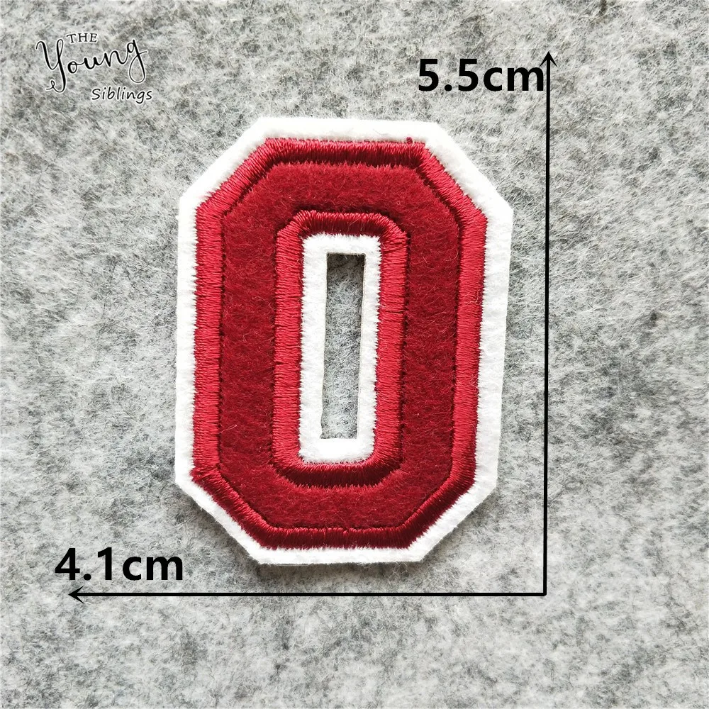 DIY write yourself red Letter A-Z Iron On Patch DIY embroidered Applique Clothing Sewing thermo-stickers Badges Accessories