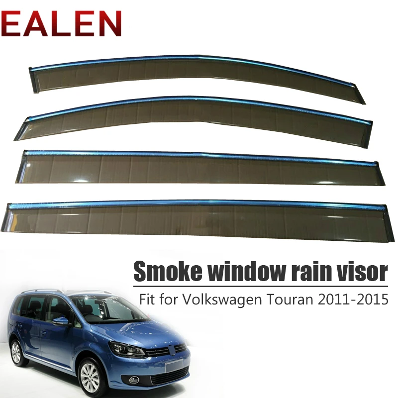 

EALEN For VW Touran 2011 2012 2013 2014 2015 Styling Vent Sun Deflectors Guard Accessories 4Pcs/1Set Smoke Window Rain Visor