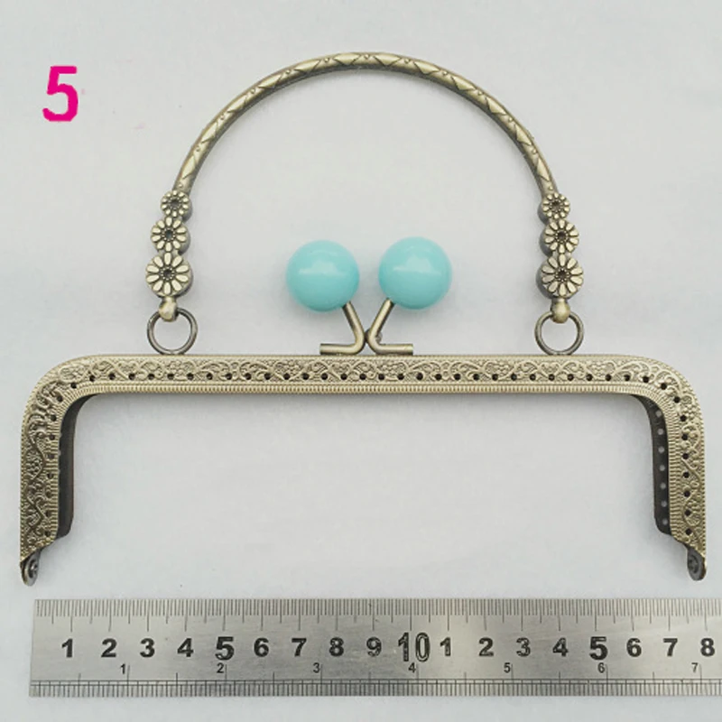 18cm candy ball color kiss buckle women DIY purse frame bag making hardware accessories knurling frame with