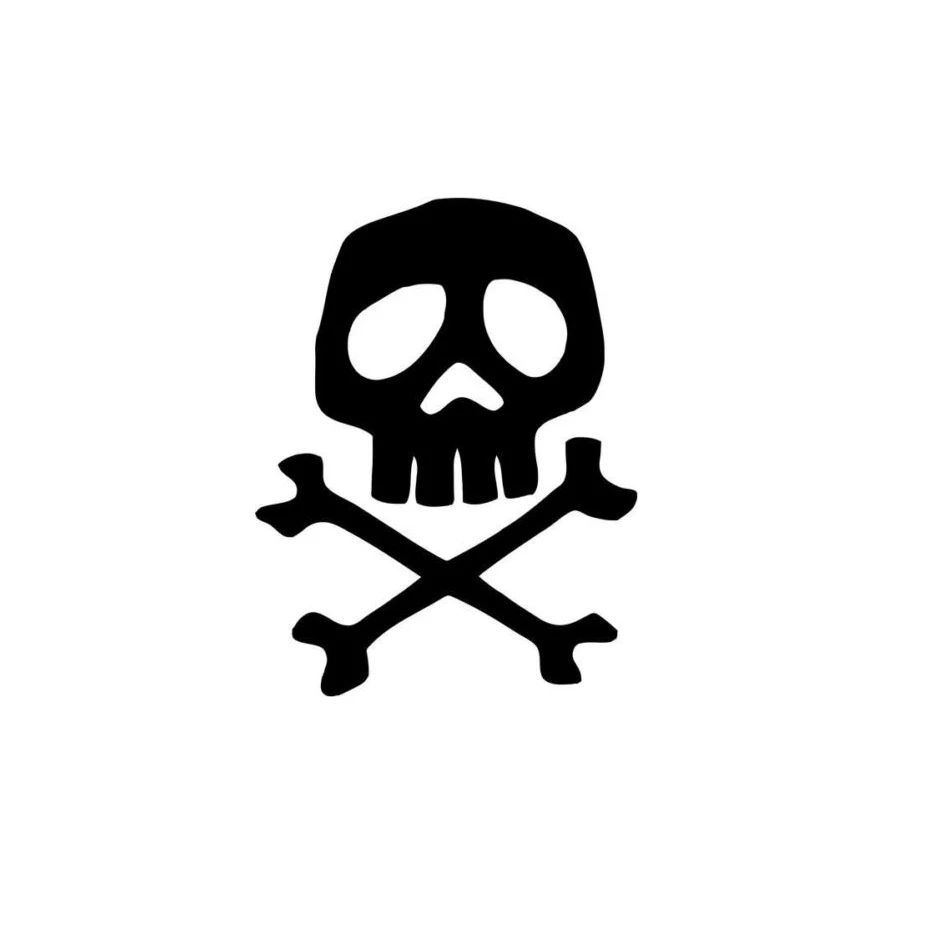 Captain Harlock Space Pirate Skull Decal Sticker Car Window Tall White Color Handsome And Cool Stickers