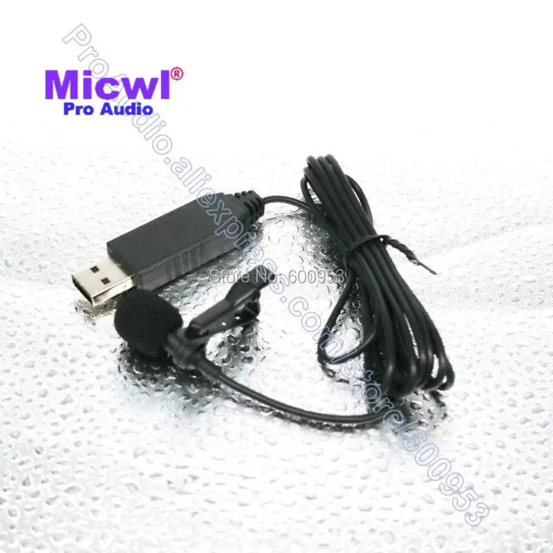 USB 2.0 Lavalier Lapel Clip On Omni-Directional Microphone for PC Computer Laptop