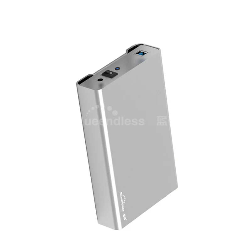 2.5&3.5 inch metal hdd case mobile hard disk box USB 3.0 5gbps desktop hard drive SATA hdd enclosure aluminum shell blueendless